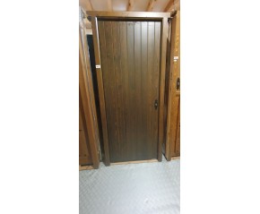 Puerta exterior iroko maciza entarimada