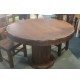 Mesa redonda castaño