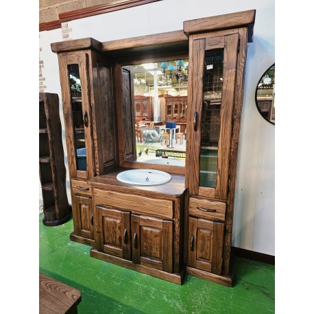 Mueble de baño castaño