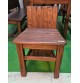 Taburete madera castaño con respaldo 